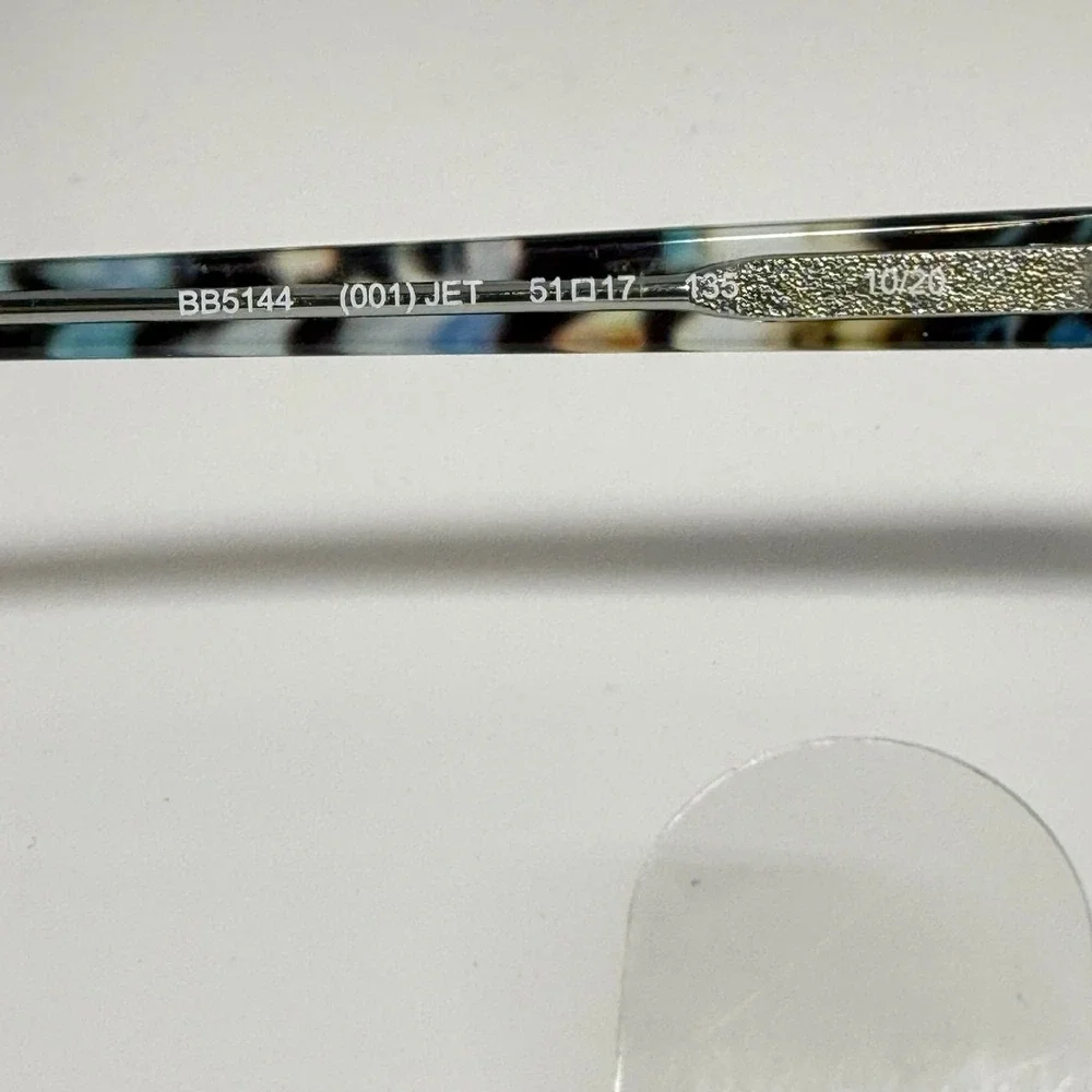 Bebe BB5144‎ Jet Black Blue Tortoise Rectangular Eyeglasses Frames 51-17-135